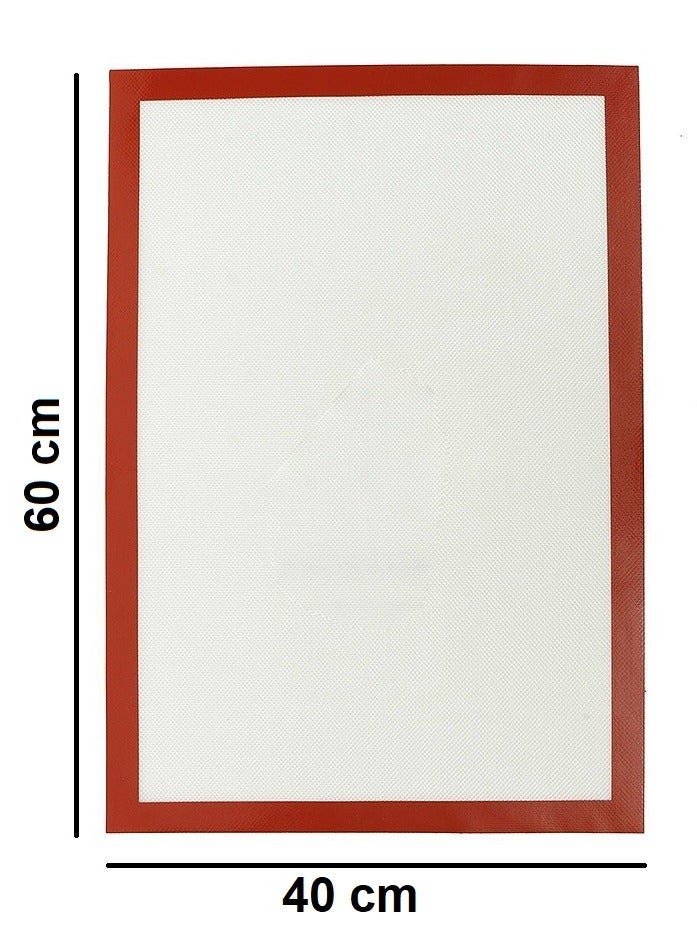 مفرش سيليكون حراري مقاوم للحرارة ومانع للالتصاق لتحضير المعجنات في الفرن – 40×60 سم - Image 2